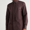 Slim-Fit Tie-Detailed Taffeta Shirt - FR Slim-Fit Tie-Detailed Taffeta Shirt - FR