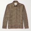 Embellished Checked Wool and Linen-Blend Shirt Embellished Checked Wool and Linen-Blend Shirt
