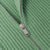 Ribbed Wool Zip-Up Cardigan - CU Ribbed Wool Zip-Up Cardigan - CU