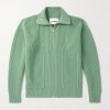 Ribbed Wool Zip-Up Cardigan Ribbed Wool Zip-Up Cardigan