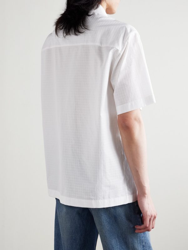 Camp-Collar Cotton-Ripstop Shirt - BK