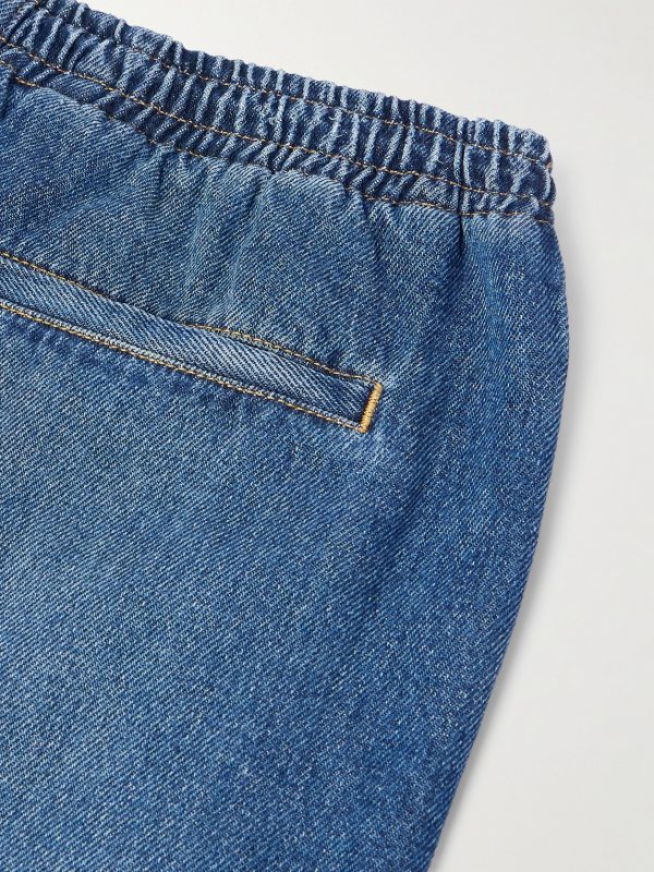 Straight-Leg Horsebit-Embellished Denim Shorts - CU