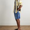 Straight-Leg Horsebit-Embellished Denim Shorts - OU