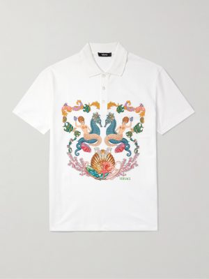 Printed Cotton-Piqué Polo Shirt Printed Cotton-Piqué Polo Shirt