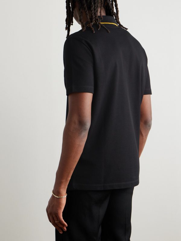 Logo-Embroidered Cotton-Piqué Polo Shirt - BK Logo-Embroidered Cotton-Piqué Polo Shirt - BK