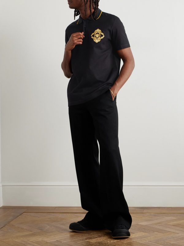 Logo-Embroidered Cotton-Piqué Polo Shirt - OU Logo-Embroidered Cotton-Piqué Polo Shirt - OU