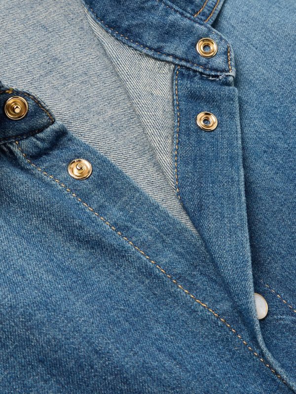 Logo-Appliquéd Denim Shirt - CU Logo-Appliquéd Denim Shirt - CU