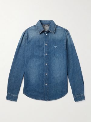 Logo-Appliquéd Denim Shirt Logo-Appliquéd Denim Shirt