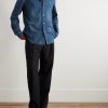 Logo-Appliquéd Denim Shirt - OU Logo-Appliquéd Denim Shirt - OU