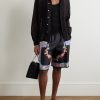 Straight-Leg Printed Silk-Twill Shorts - OU Straight-Leg Printed Silk-Twill Shorts - OU