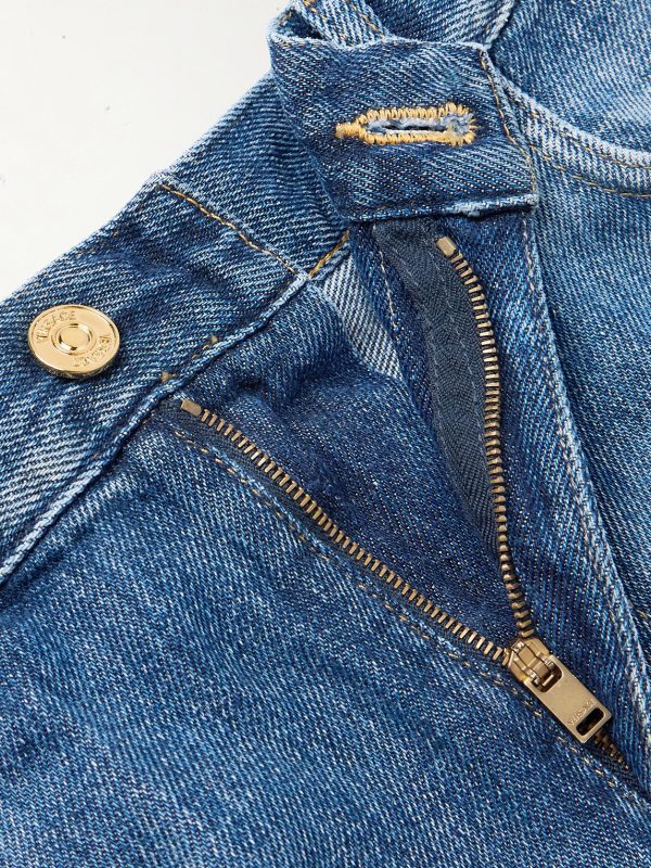 Straight-Leg Embellished Jeans - E1