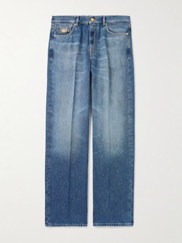Straight-Leg Embellished Jeans