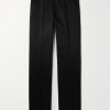 Straight-Leg Embellished Cotton-Gabardine Trousers