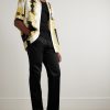 Straight-Leg Embellished Cotton-Gabardine Trousers - OU