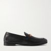 Logo-Embellished Leather Loafers Logo-Embellished Leather Loafers