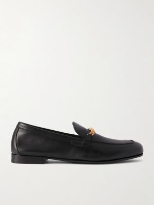 Logo-Embellished Leather Loafers Logo-Embellished Leather Loafers