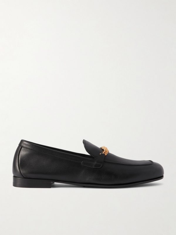 Logo-Embellished Leather Loafers Logo-Embellished Leather Loafers