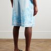 Straight-Leg Printed Silk-Twill Shorts - BK Straight-Leg Printed Silk-Twill Shorts - BK