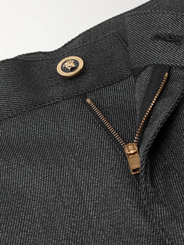 Straight-Leg Wool-Mouliné Trouser - E1 Straight-Leg Wool-Mouliné Trouser - E1