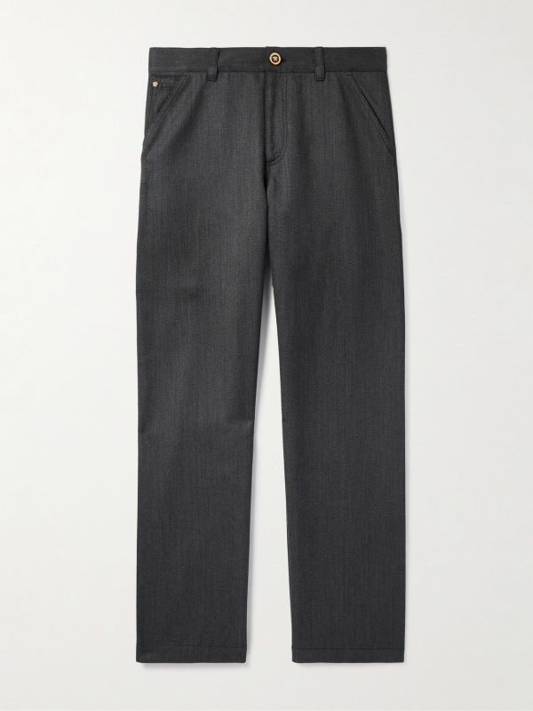 Straight-Leg Wool-Mouliné Trouser Straight-Leg Wool-Mouliné Trouser