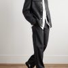 Straight-Leg Wool-Mouliné Trouser - OU Straight-Leg Wool-Mouliné Trouser - OU