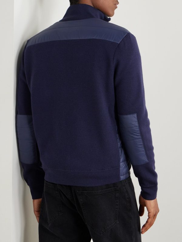 Slim-Fit Padded Shell-Trimmed Wool Jacket - BK