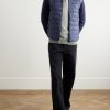 Slim-Fit Padded Shell-Trimmed Wool Jacket - OU