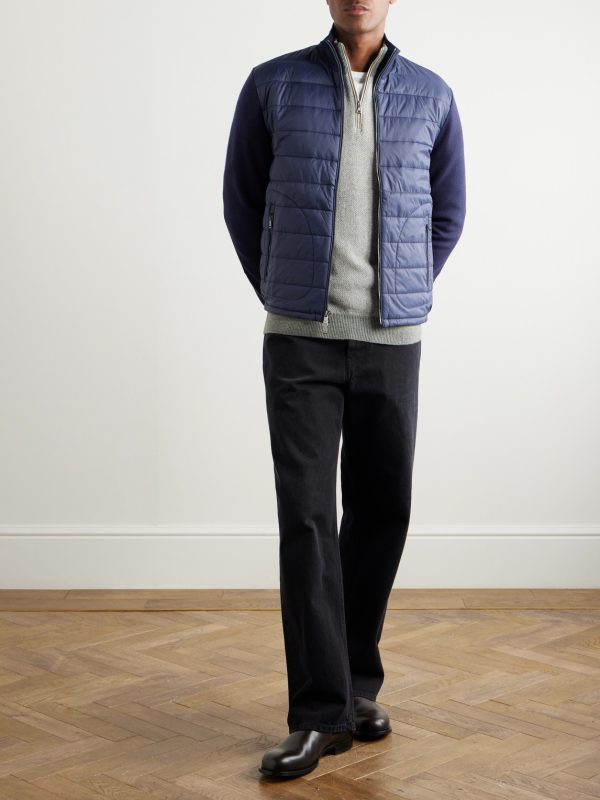 Slim-Fit Padded Shell-Trimmed Wool Jacket - OU