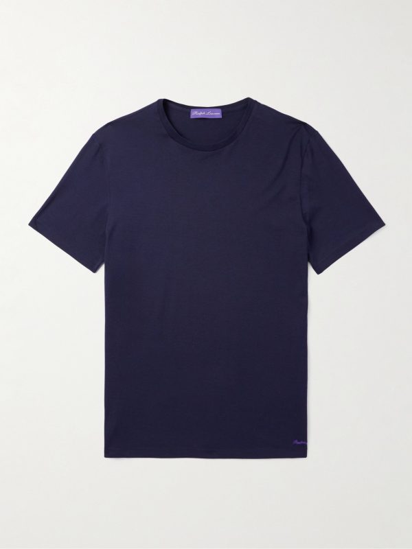 Logo-Embroidered Cotton-Lisle T-Shirt Logo-Embroidered Cotton-Lisle T-Shirt