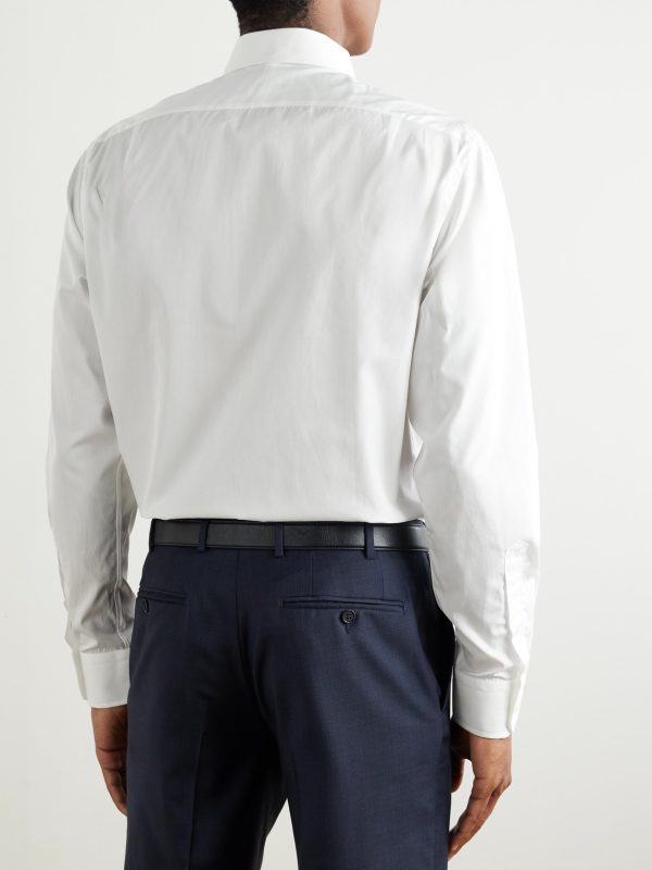 Aston Cutaway-Collar Cotton Oxford Shirt - BK Aston Cutaway-Collar Cotton Oxford Shirt - BK