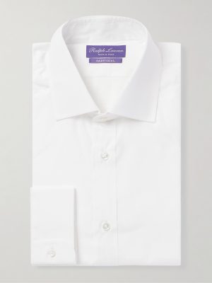Aston Cutaway-Collar Cotton Oxford Shirt