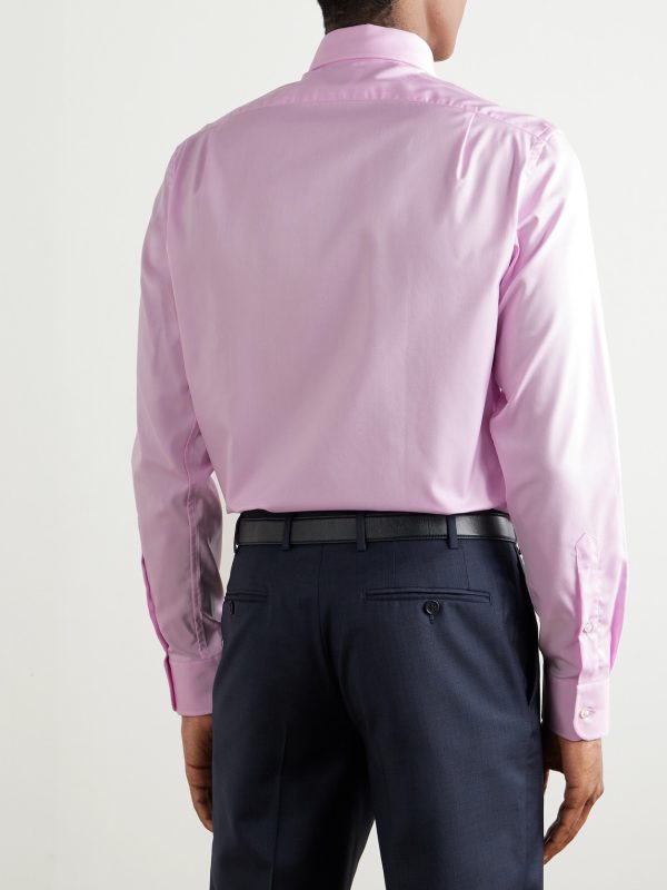 Aston Cutaway-Collar Cotton-Twill Shirt - BK Aston Cutaway-Collar Cotton-Twill Shirt - BK