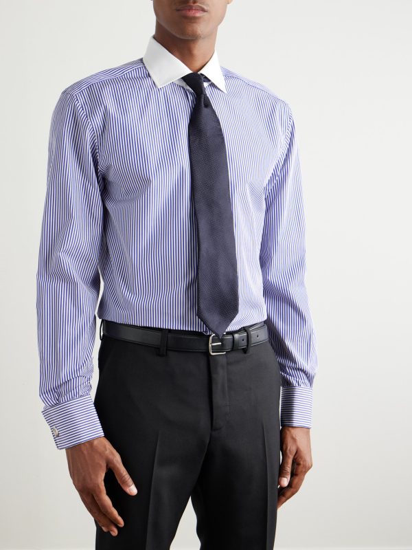 Striped Cotton-Poplin Shirt - FR Striped Cotton-Poplin Shirt - FR