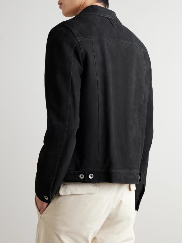 Davis Suede Trucker Jacket - BK