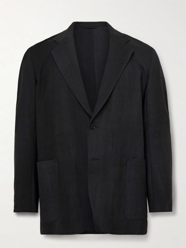 Unstructured Wool-Twill Suit Jacket Unstructured Wool-Twill Suit Jacket