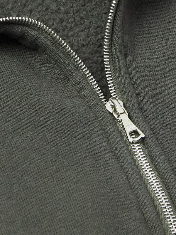 Garment-Dyed Cotton-Jersey Half-Zip Sweatshirt - CU Garment-Dyed Cotton-Jersey Half-Zip Sweatshirt - CU