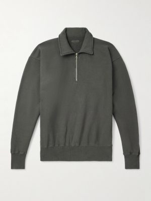 Garment-Dyed Cotton-Jersey Half-Zip Sweatshirt Garment-Dyed Cotton-Jersey Half-Zip Sweatshirt