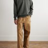 Garment-Dyed Cotton-Jersey Half-Zip Sweatshirt - OU Garment-Dyed Cotton-Jersey Half-Zip Sweatshirt - OU
