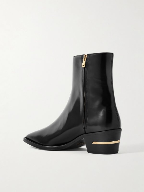 Glossed-Leather Chelsea Boots - BK