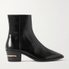 Glossed-Leather Chelsea Boots