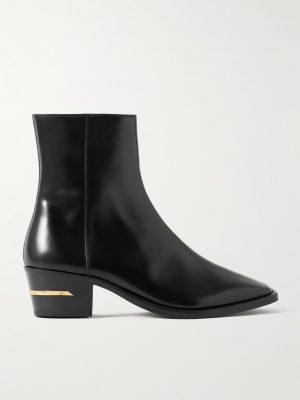 Glossed-Leather Chelsea Boots