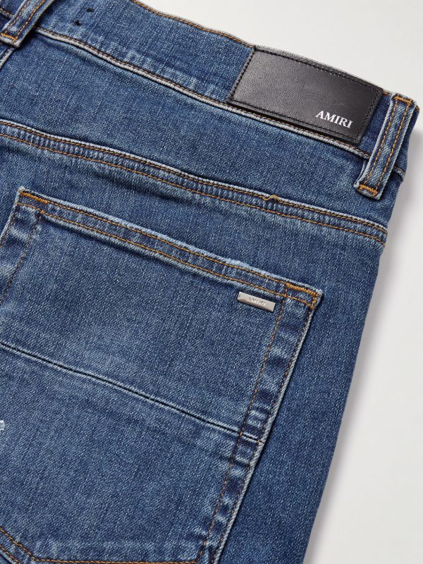 Thrasher Slim-Fit Distressed Panelled Jeans - CU