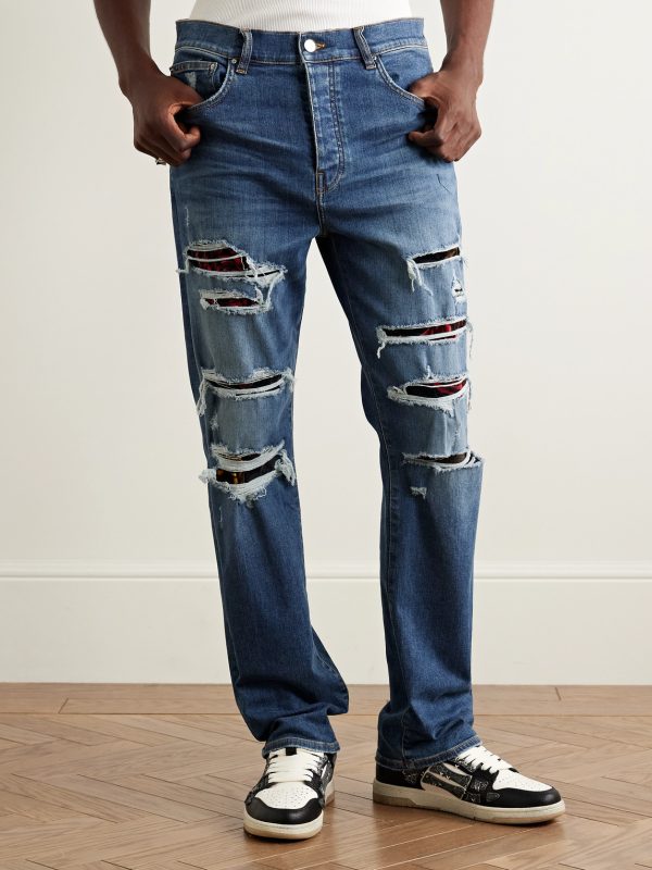 Thrasher Slim-Fit Distressed Panelled Jeans - FR
