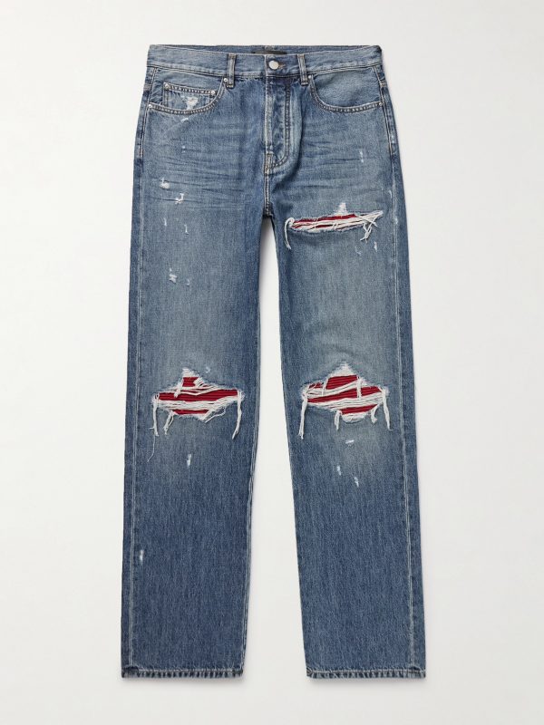 MX1 Straight-Leg Panelled Distressed Jeans MX1 Straight-Leg Panelled Distressed Jeans