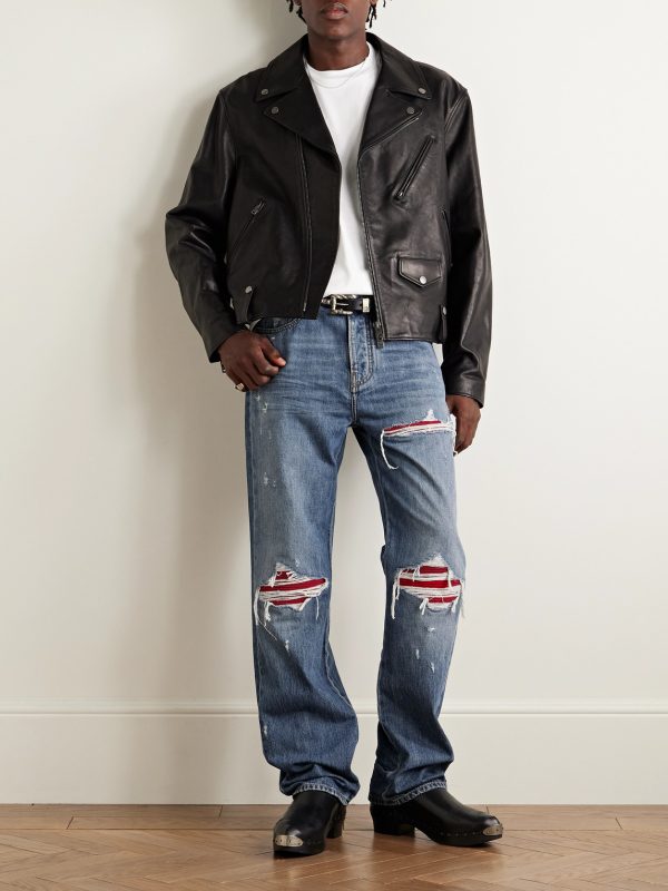 MX1 Straight-Leg Panelled Distressed Jeans - OU MX1 Straight-Leg Panelled Distressed Jeans - OU