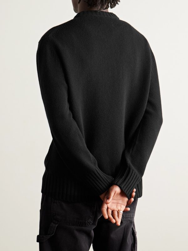 Logo-Embroidered Wool Sweater - BK