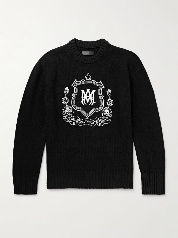 Logo-Embroidered Wool Sweater