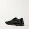 Logo-Embellished Croc-Effect Leather Loafers - BK Logo-Embellished Croc-Effect Leather Loafers - BK