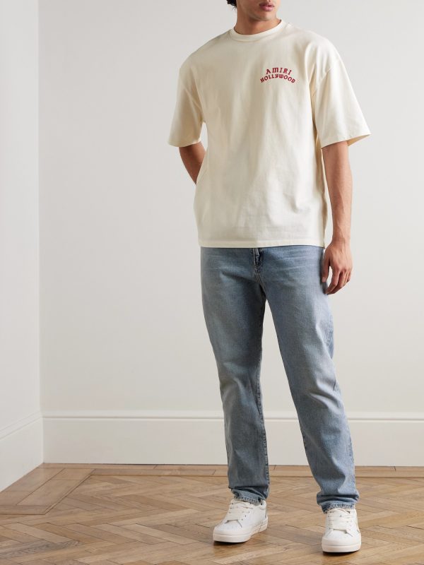 Hollywood Logo-Print Cotton-Jersey T-Shirt - OU Hollywood Logo-Print Cotton-Jersey T-Shirt - OU