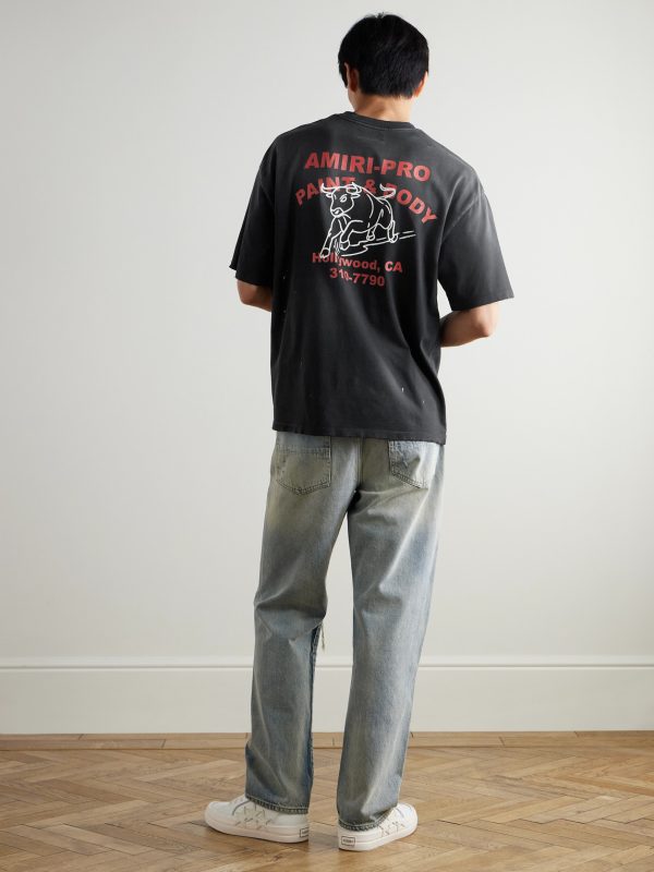 Bull Oversized Printed Distressed Cotton-Jersey T-Shirt - OU Bull Oversized Printed Distressed Cotton-Jersey T-Shirt - OU